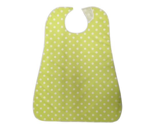 防水食事用エプロン　ドットイエローグリーン画像