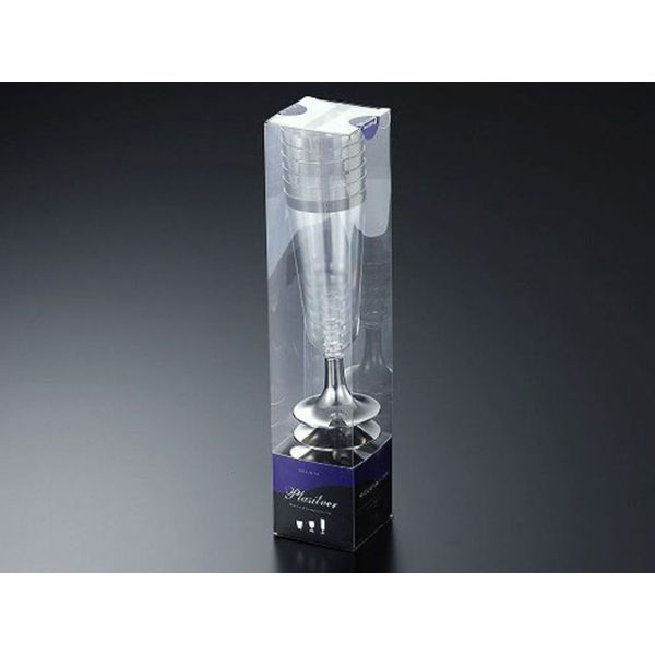 グラス プラシルバー シャンパン 6個入 中央化学画像