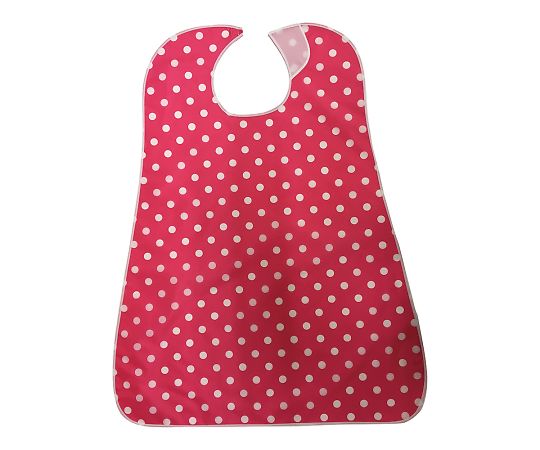 防水食事用エプロン　ドットピンク画像
