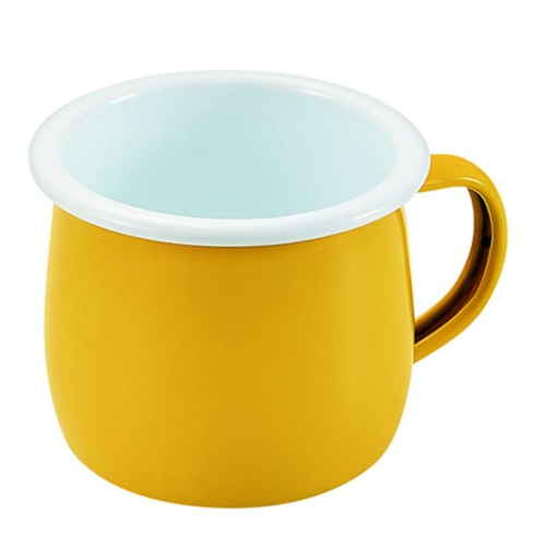 プチッと ホーローマグカップ樽型 400ml イエロー画像