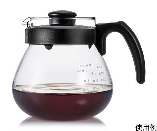 コーヒー＆ティーサーバー テコ 24個入 透明な容器に入った、色とりどりの飲み物が並んでいる様子