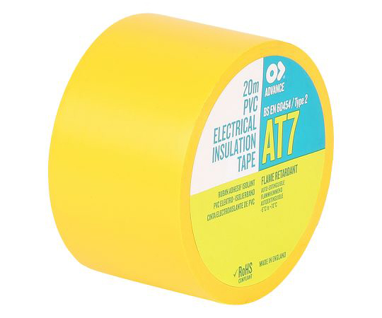 PVC絶縁テープ　黄幅：38mm長さ：20m画像