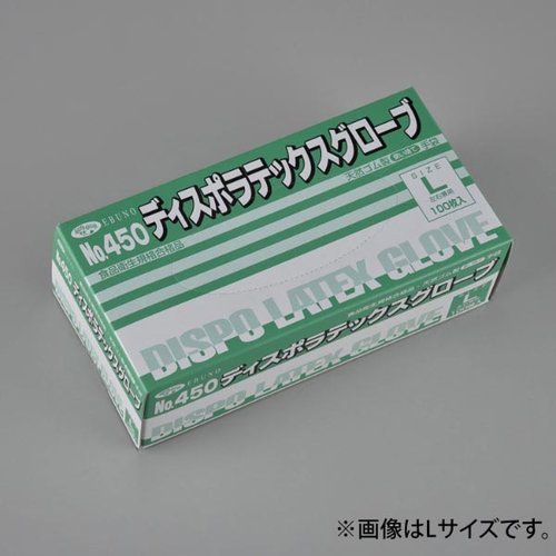 ラテックス手袋 ディスポラテックスグローブ L エブノ画像