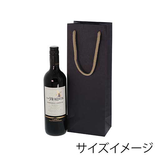 使いやすい無地タイプで、ネイビーの手提げ紙袋