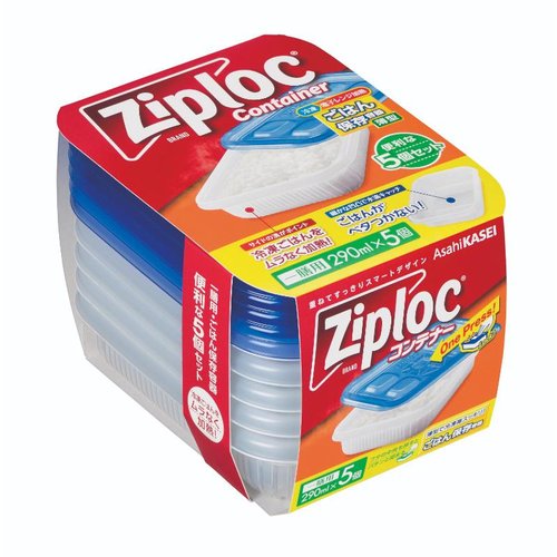 保存用品 ジップロック コンテナー ごはん保存容器 一膳用 5個入 旭化成ホームプロダクツ画像