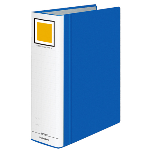 ﾁｭｰﾌﾞﾌｧｲﾙ(ｴｺﾂｲﾝR)(間伐材)両開き A4ﾀﾃ 80mmとじ 背幅95mm 青 1ｾｯﾄ(10冊)画像