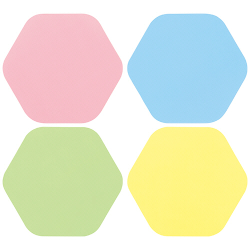 六角ﾏｸﾞﾈｯﾄｼｰﾄ 4色ﾊﾟｯｸ (各色10枚) 1ﾊﾟｯｸ(40枚)画像