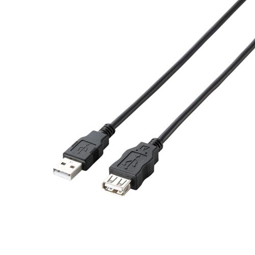 エコＵＳＢ２．０延長ケーブル　３ｍ　ＢＫ画像