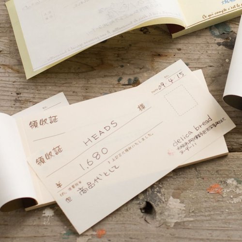 領収証 ファンシー(1冊) ヘッズ 表紙に華やかなデザインが施された冊子