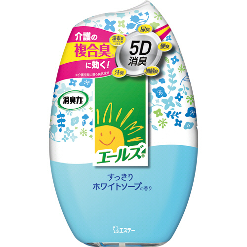 ｴｰﾙｽﾞ 消臭力 部屋用 すっきりﾎﾜｲﾄｿｰﾌﾟの香り 400mL 1個画像