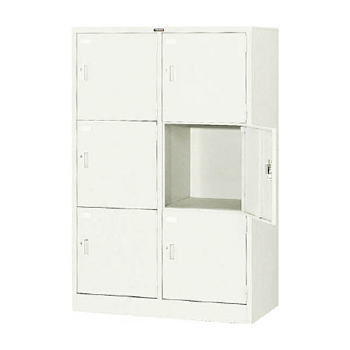 多人数用ﾛｯｶｰ6人用 900×515×高さ1373 ｼﾘﾝﾀﾞ錠式 1台