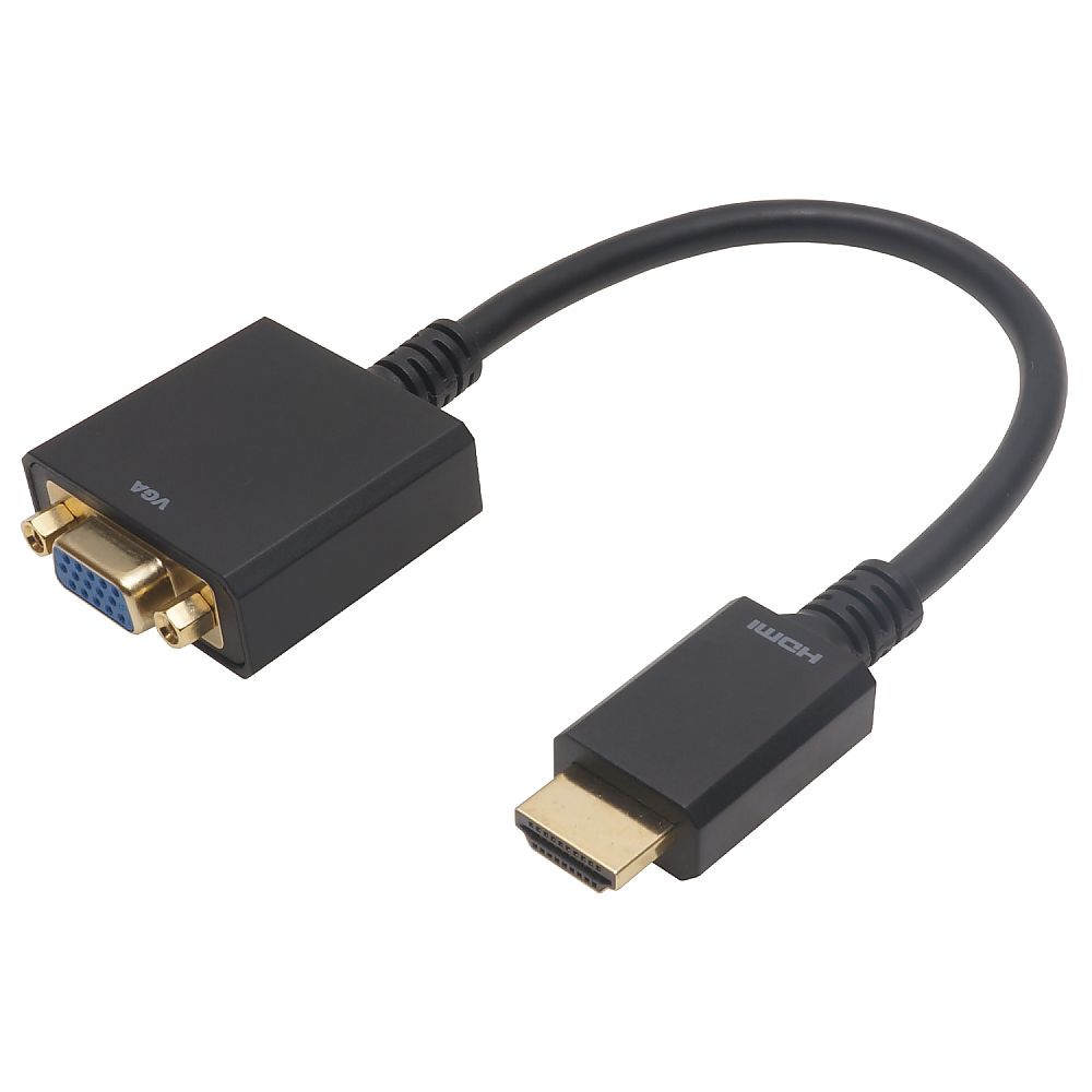 HDMI→VGA変換アダプタ 15cm HDMIオス to VGAメス