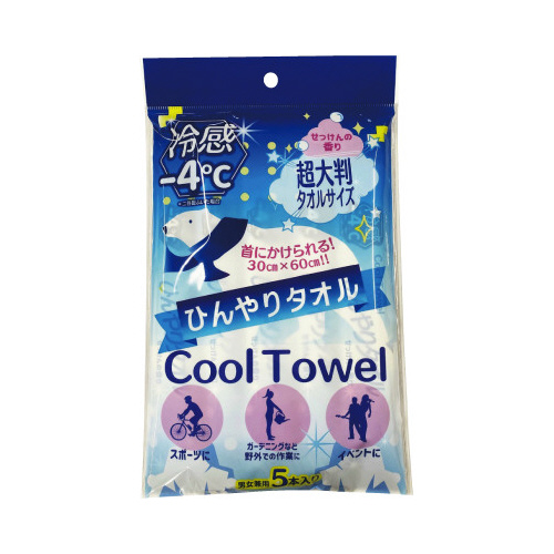 冷感-4℃　ひんやりタオル　個包装　せっけんの香り画像