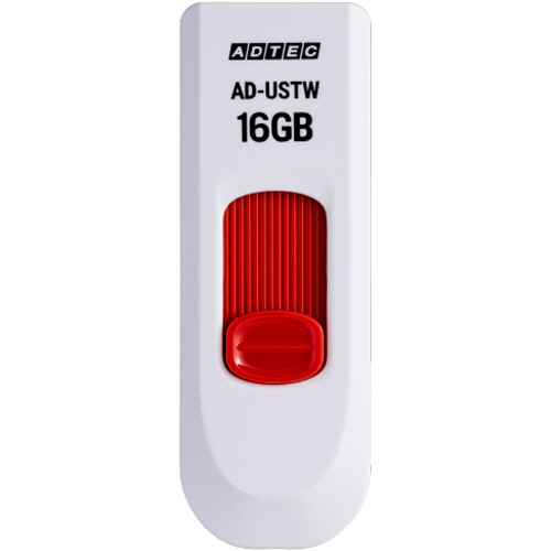 USB2.0 ｽﾗｲﾄﾞ式ﾌﾗｯｼｭﾒﾓﾘ 16GB ﾎﾜｲﾄ/ﾚｯﾄﾞ 1ｾｯﾄ(10個)画像