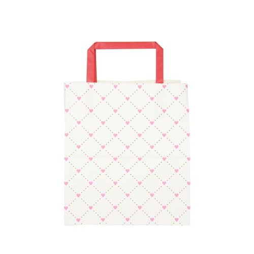 紙手提袋 H平181 ハートキルティング レッド パックタケヤマ [ケース販売]画像