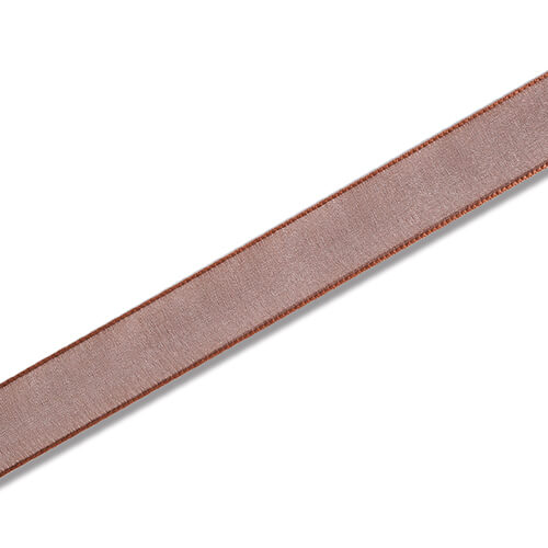 HEIKO Fオーガンジーリボン 24mm幅×30m巻 茶