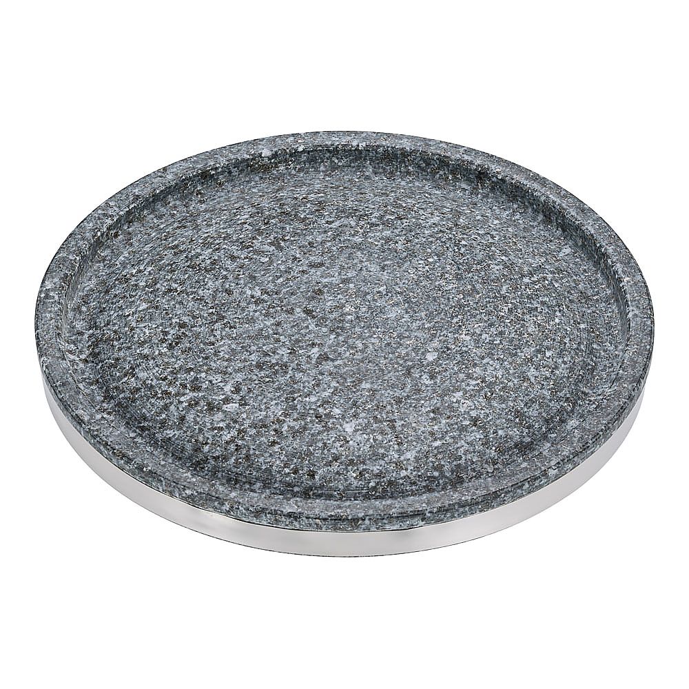 長水石焼丸型プレート 補強リング付 28cm画像