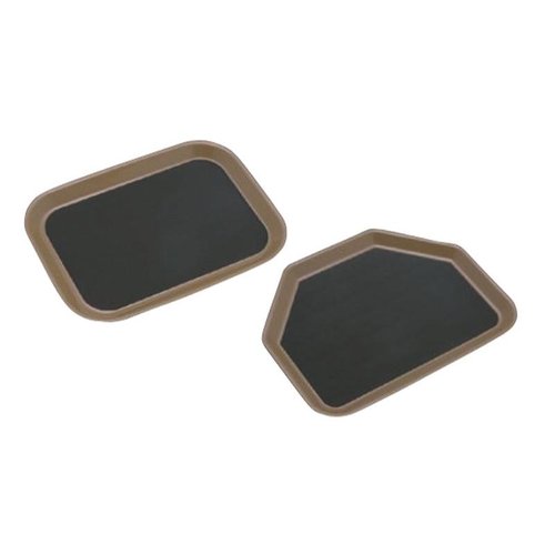サービス用品 角フードトレー(ブラウン) 六角