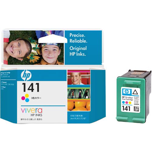 純正インク　ＨＰ１４１（ＣＢ３３７ＨＪ）３色　２個画像