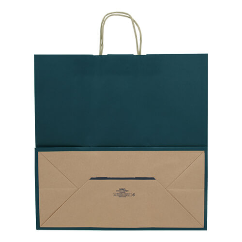 ギフトにピッタリ！シックな紺色無地の手提げ紙袋
