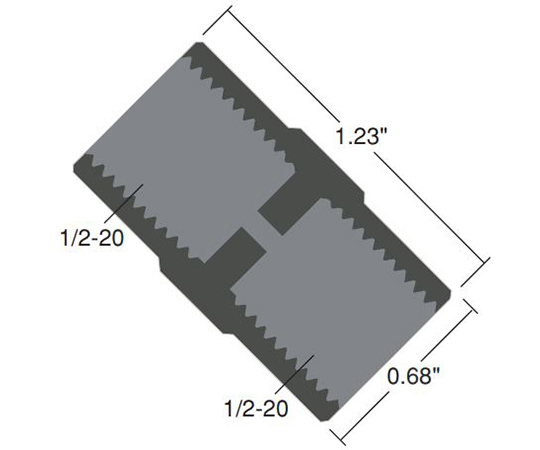 ユニオン　アッセンブリー（ラージボア）　1/2-20　-　1/4"　PEEK画像