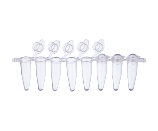 0.2mL PCR8連チューブ ドームキャップ付 1箱（120ストリップ入）画像