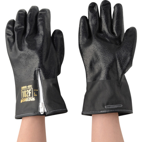 防寒用手袋 ﾀﾞｲﾛｰﾌﾞ102F-BK(L) 1双画像