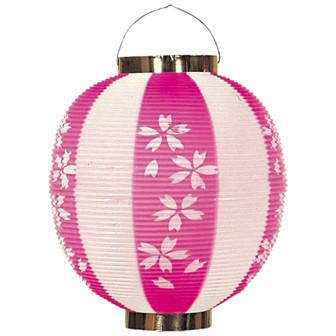 ポリ尺丸提灯桜柄画像