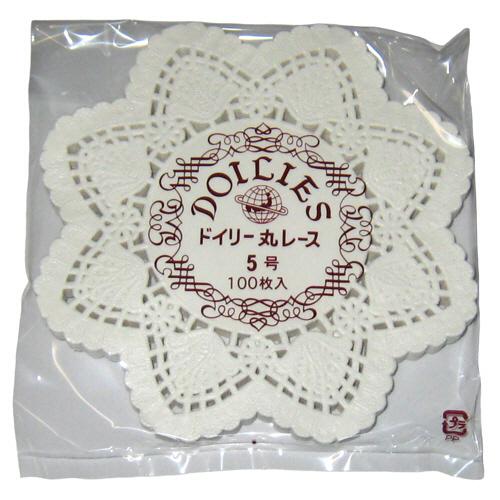 ﾄﾞｲﾘｰ ﾚｰｽﾍﾟｰﾊﾟｰ 丸型 5号 1ﾊﾟｯｸ(500枚)画像