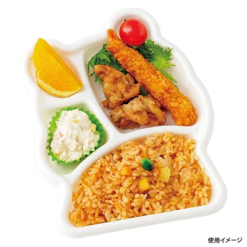 弁当容器 YF-1 (どうぶつランチ) りす セット アヅミ産業 [ケース販売] 上部が透明なフタで、中にりすのイラストが描かれたキャラクター弁当容器が見える状態