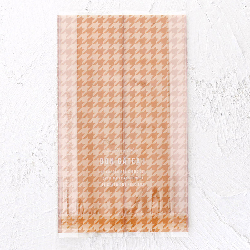 ９５５１１　ｃｏｔｔａ　ガス袋千鳥格子柄　ブラウン画像