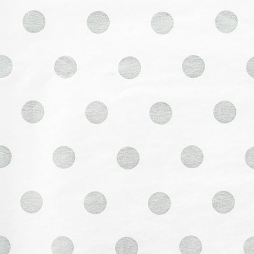 包装紙 DWP-DSL デザインラッピングペーパー-ドットSILVER(100枚) ヘッズ画像