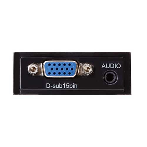 映像変換コンバーター(VGA-HDMI)　RoHS指令準拠(10物質)　1個 側面から見たパッケージで、接続端子が確認できる状態