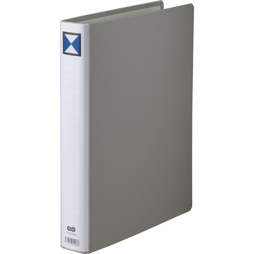 両開きﾊﾟｲﾌﾟ式ﾌｧｲﾙ A4ﾀﾃ 300枚収容 30mmとじ 背幅46mm ｸﾞﾚｰ 1ｾｯﾄ(10冊)画像