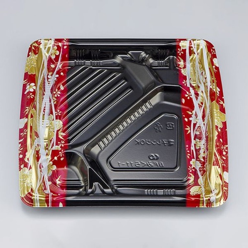 シーピー化成 弁当容器 BFみくら11-1 春菜赤 本体画像