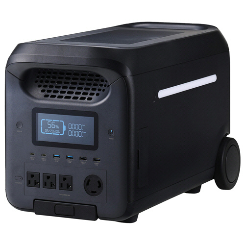 ﾎﾟｰﾀﾌﾞﾙ電源 2500P 2560Wh AC出力2500W ﾌﾞﾗｯｸ 1台画像