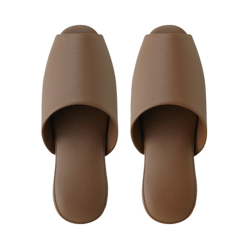 抗菌多機能ビニールスリッパ　前あき　ブラウン４０足画像