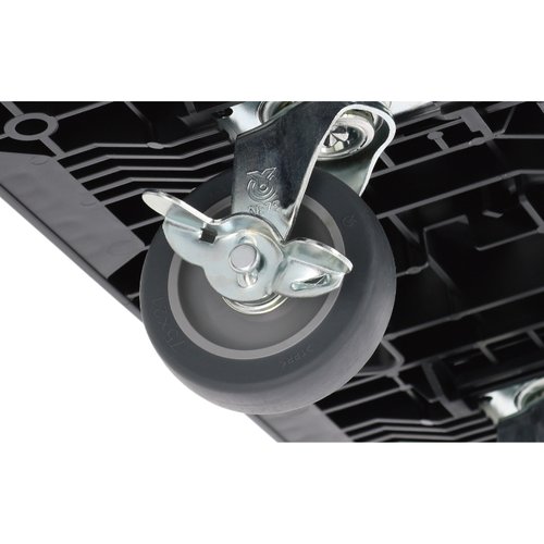 バックヤード備品 TKG リンクライナー 平台車 カージナルレッド 高儀 明るいカージナルレッドのカラーで、平らな荷台が鮮明に見える状態