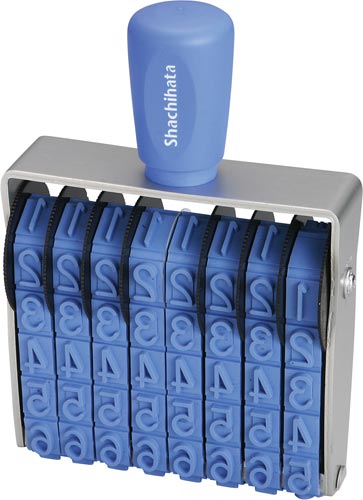 エルゴグリップ　回転ゴム印　欧文８連初号　ゴシック画像