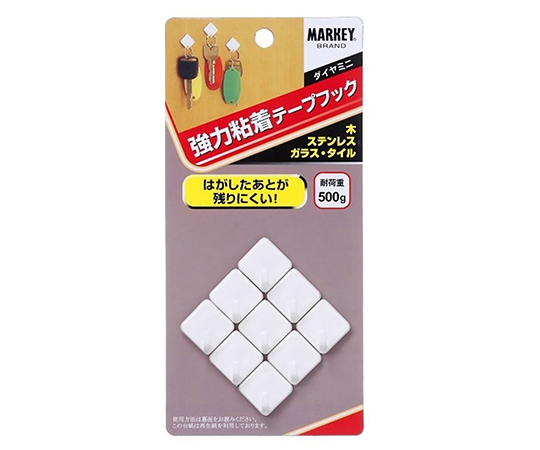 強力粘着テープフック　ダイヤ　85mm×12mm×180mm　9個入画像