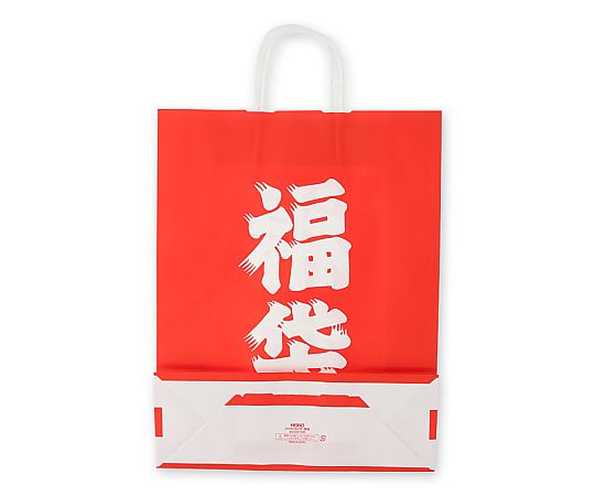 手提げ紙袋　25チャームバッグ　2才　福袋　50枚 側面にロゴがデザインされた手提げ袋が整然と並ぶ様子