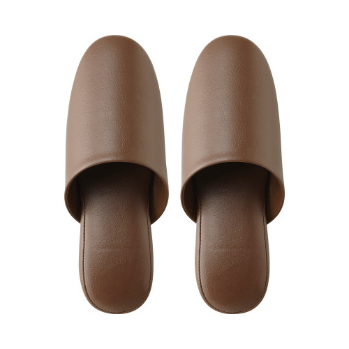 抗菌多機能ビニールスリッパ　前とじ　ブラウン４０足画像