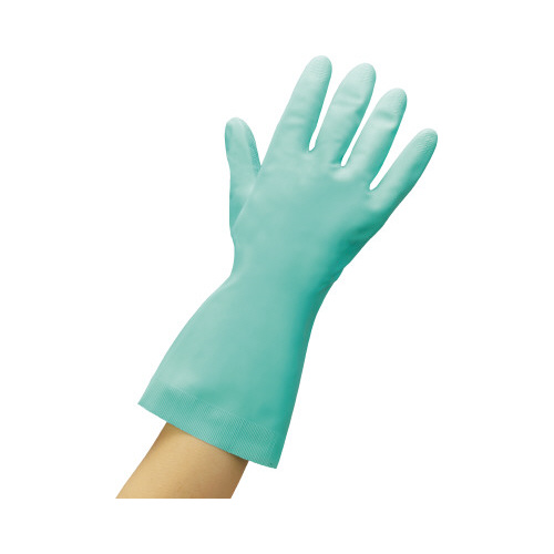 炊事手袋　天然ゴム　中厚手　Ｌ　グリーン　２００双