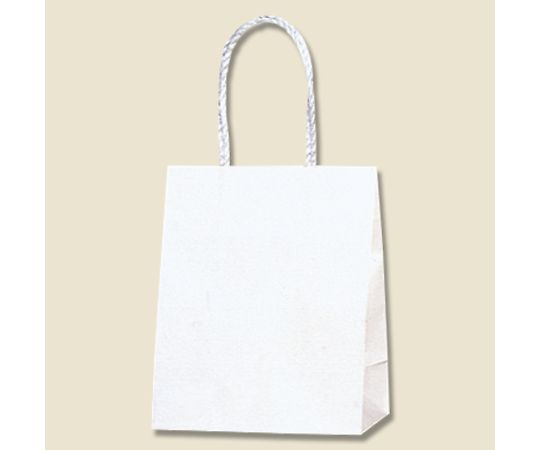 手提げ紙袋　スムースバッグ　白無地　25枚画像