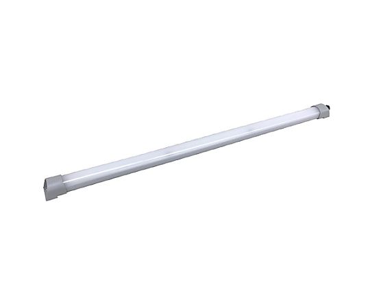 AC100-240V/20W 照明灯/LED(防滴型) 白色の防滴カバーを持つLED照明が横向きに設置されている様子