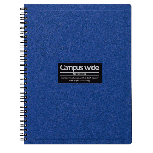 ｷｬﾝﾊﾟｽ ﾂｲﾝﾘﾝｸﾞﾉｰﾄ(ﾜｲﾄﾞﾀｲﾌﾟ) B5 A罫 70枚 青 1ｾｯﾄ(5冊)画像