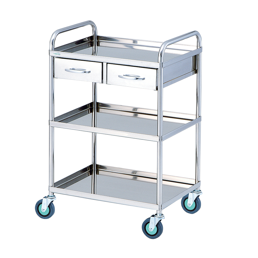 とっても静かな枠付回診車(3段) 603×453×940mm画像