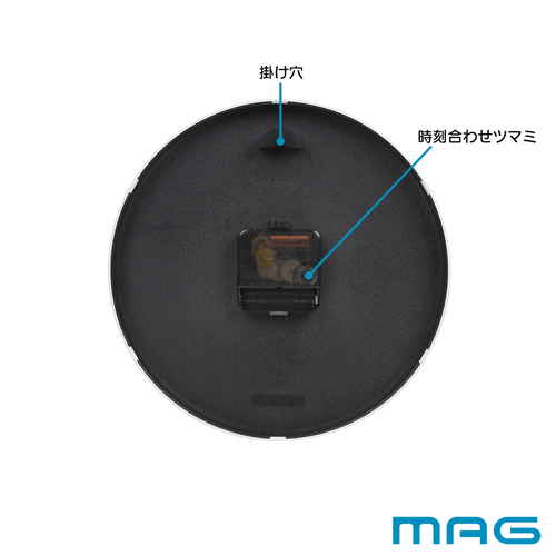 掛け時計　掛時計　ガレット　アイボリー ナチュラルな木目調のフレームにシンプルな文字盤が特徴の時計が正面から捉えられている。