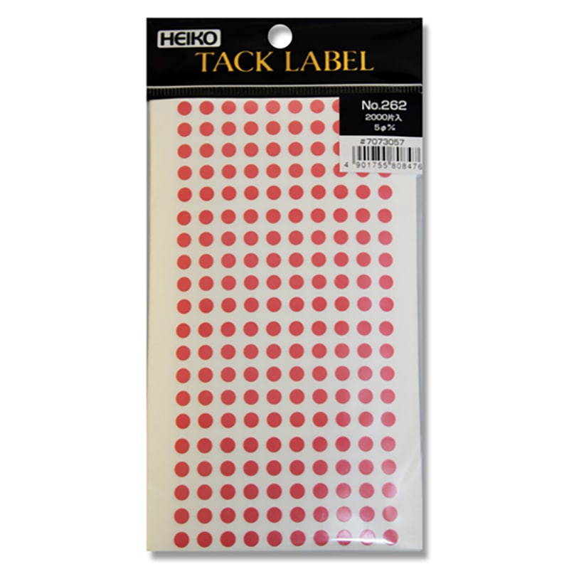 タックラベル　Ｎｏ．２６２　Φ５　２０００片入画像