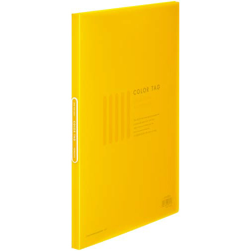 クリヤーブックカラータグ　Ａ４縦２０Ｐ　黄画像